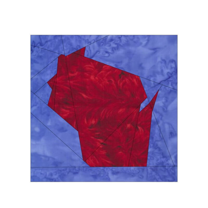 Make a 6 inch (finished) block of the State of Wisconsin!